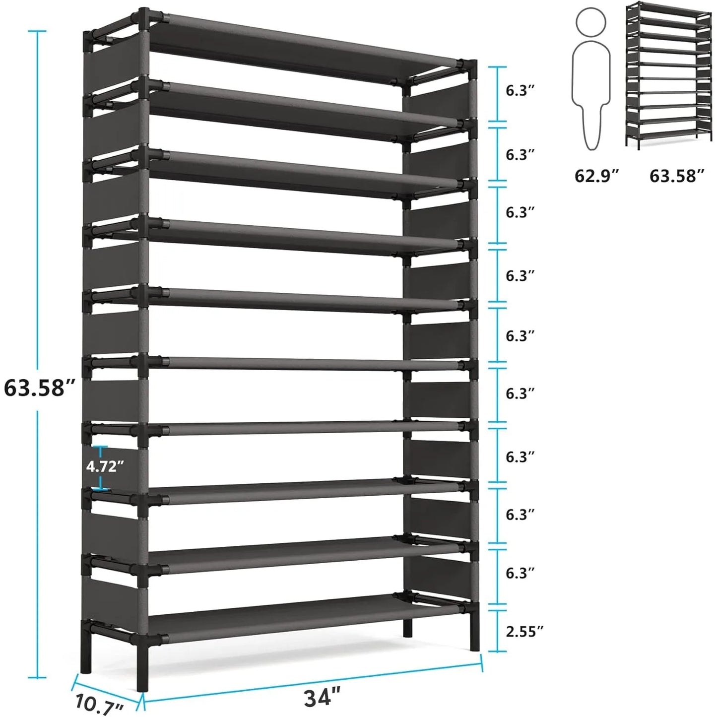 Multi-layer storage Rack, Large Capacity