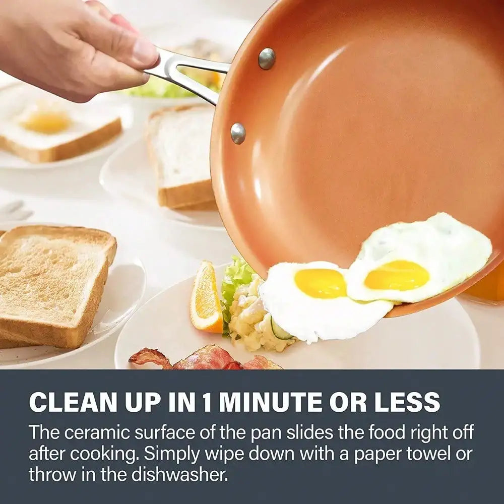 Ceramic and titanium non-stick frying pan,