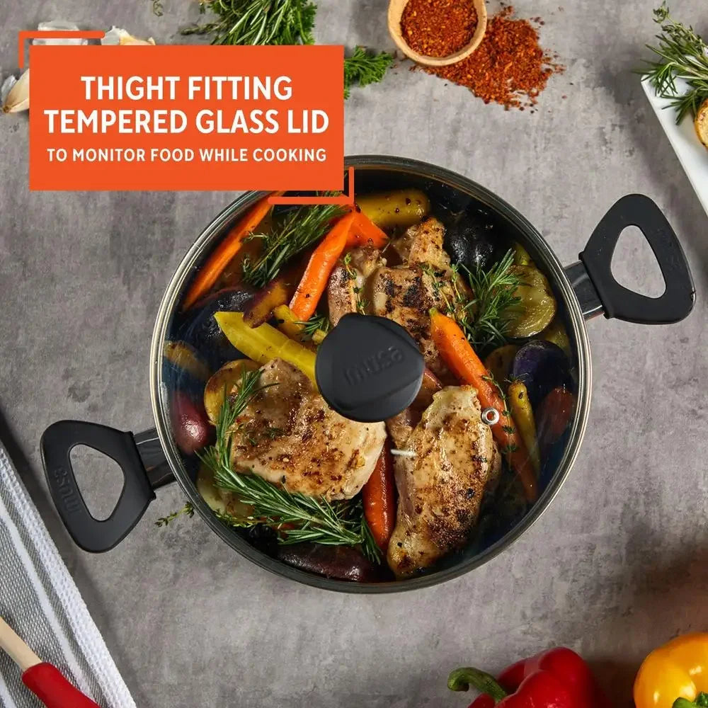 Aluminum 4-Quart Nonstick Dutch Oven Glass Lid