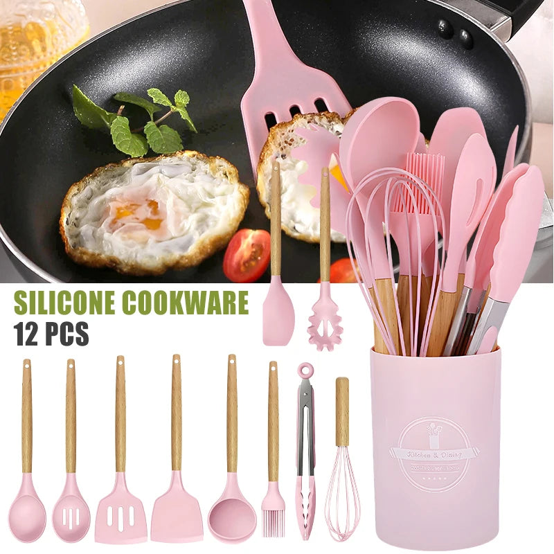 12pcs Silicone Kitchenware