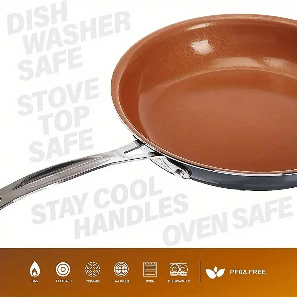 Ceramic and titanium non-stick frying pan,