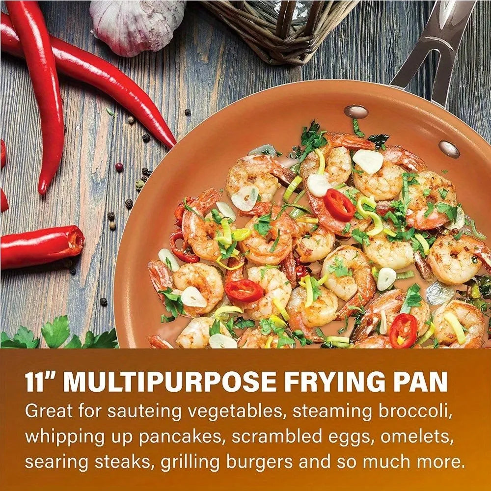 Ceramic and titanium non-stick frying pan,