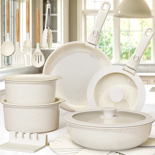 21 Piece Pots and Pans Set Non-Stick,