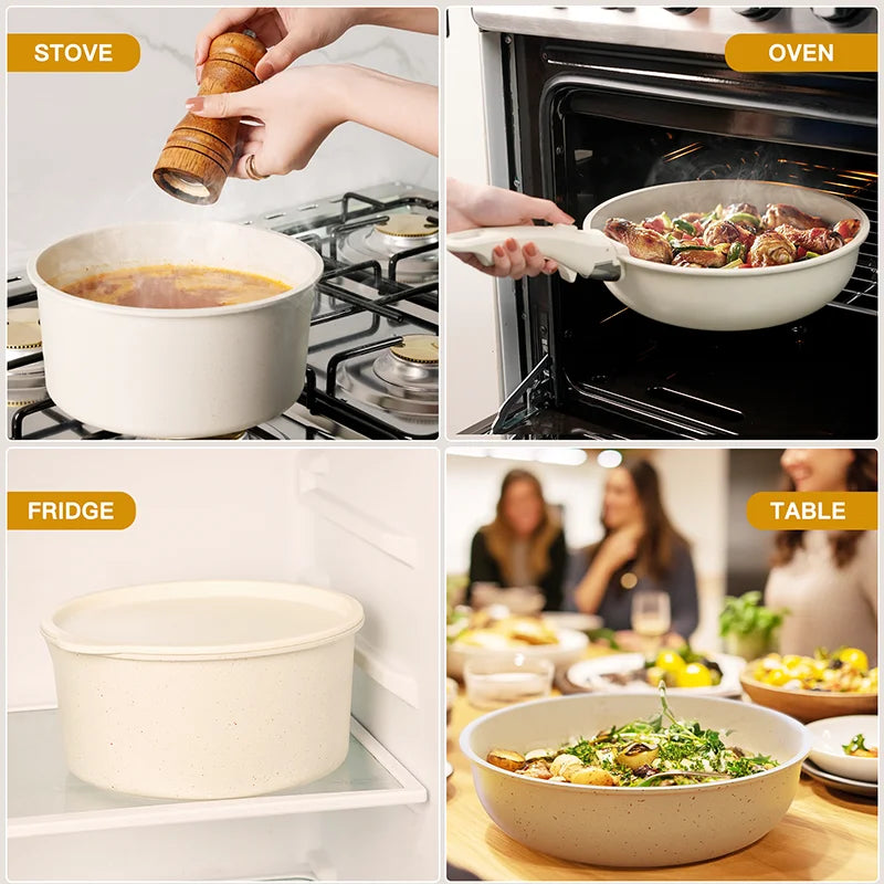 21 Piece Pots and Pans Set Non-Stick,