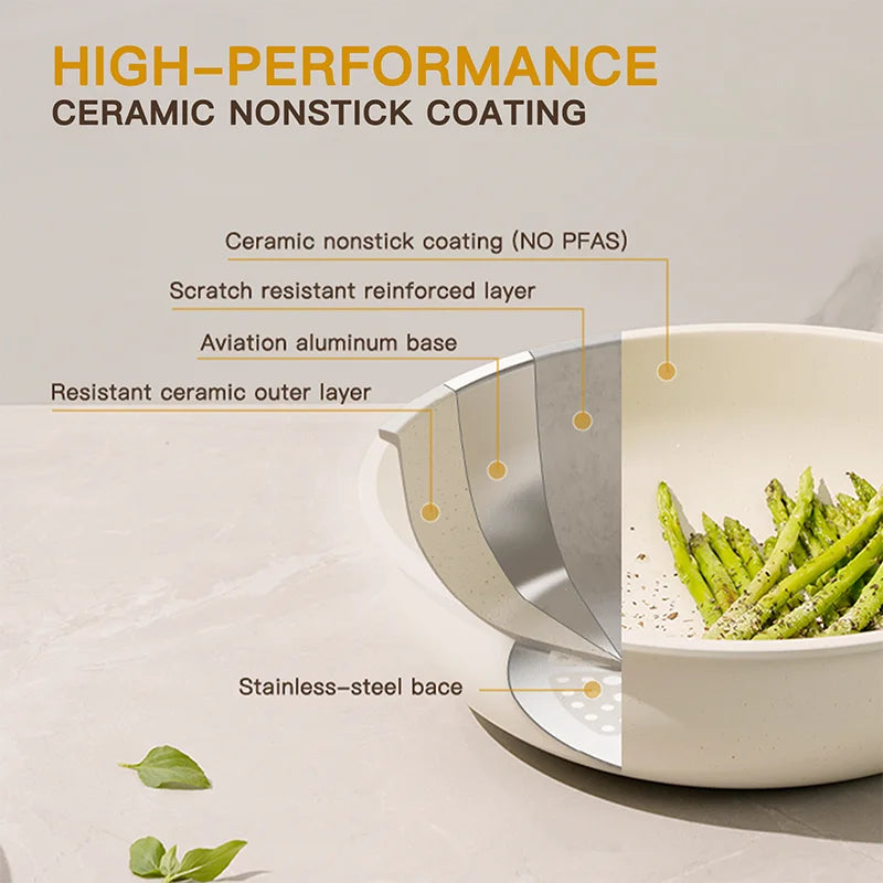 21 Piece Pots and Pans Set Non-Stick,