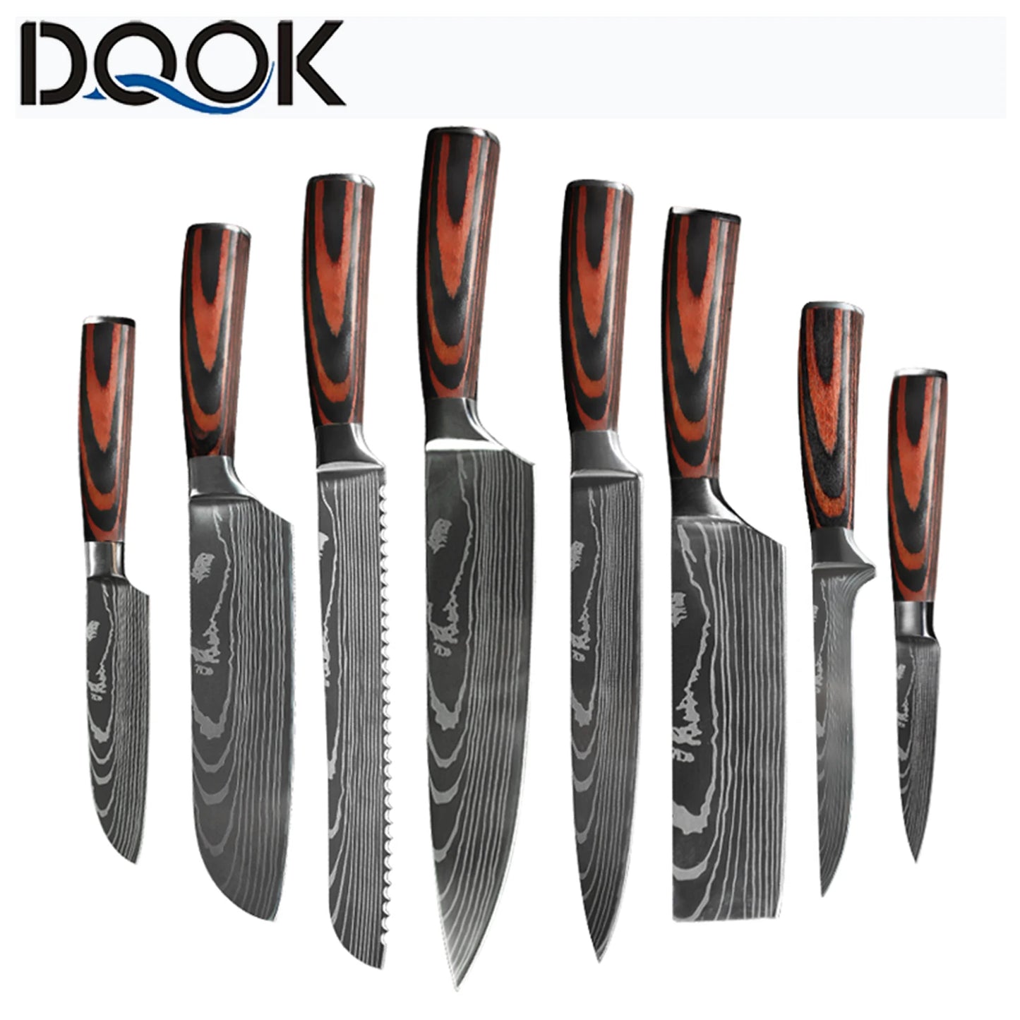 Chef knife 1-10 Pcs Set Kitchen Knives