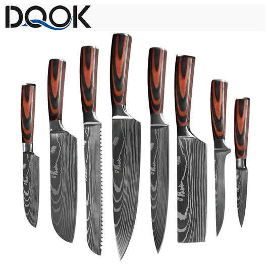 Chef knife 1-10 Pcs Set Kitchen Knives