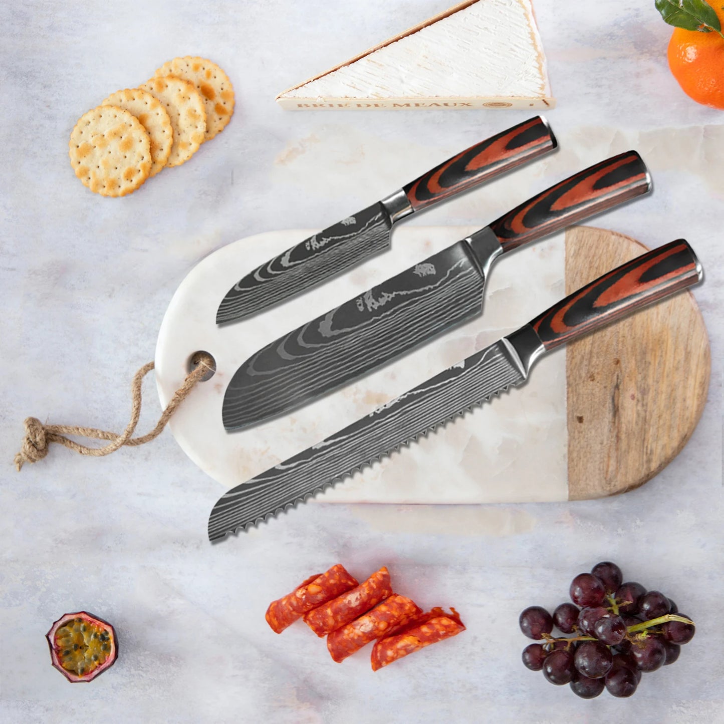 Chef knife 1-10 Pcs Set Kitchen Knives