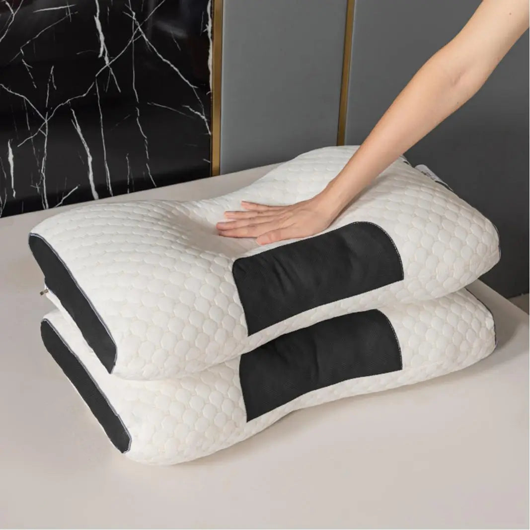 [Massage Neck Pillow] 2Pcs Soft Adjustable Ergonomic Knitted