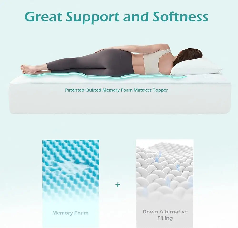 Memory Sponge Mattress Pad - Extra Large, Super Comfortabl