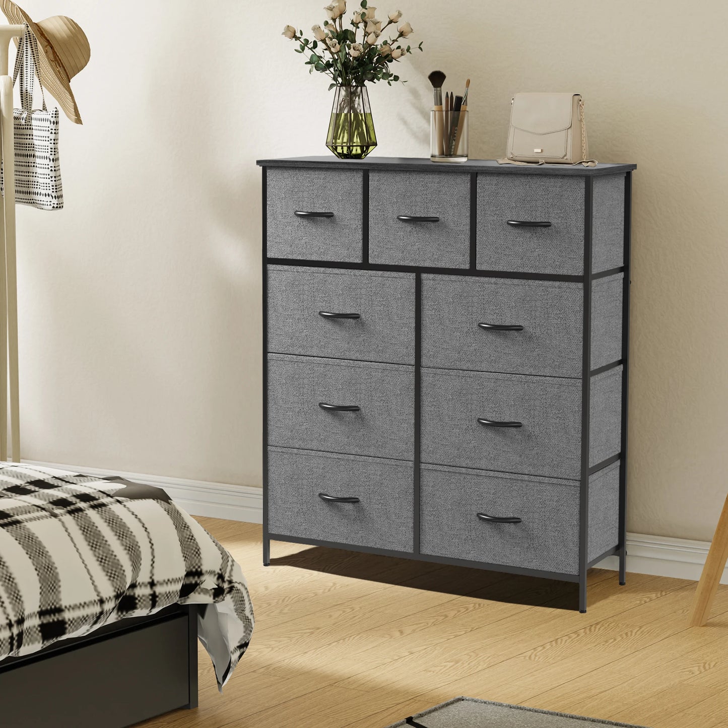 JHK Dresser For Bedroom With 9 Fabric