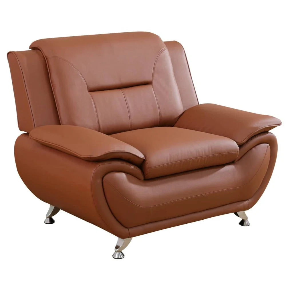Modern Faux Leather Sofa Chair Memory