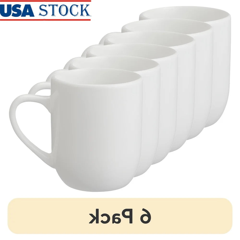 12oz Glazed Stoneware Mug Set of 6 Dishwasher Safe Microwave Safe