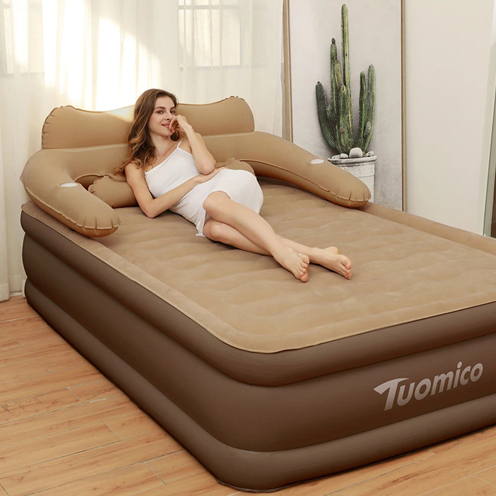 Camping Air bed with Backrest 2 Persons Inflatable Mat