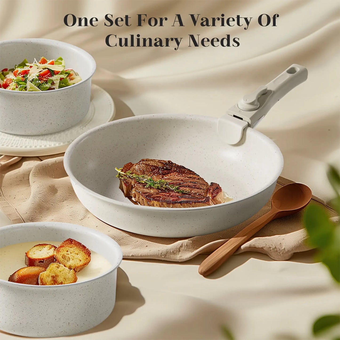 12pcs Non-Stick Cookware Set, Pots