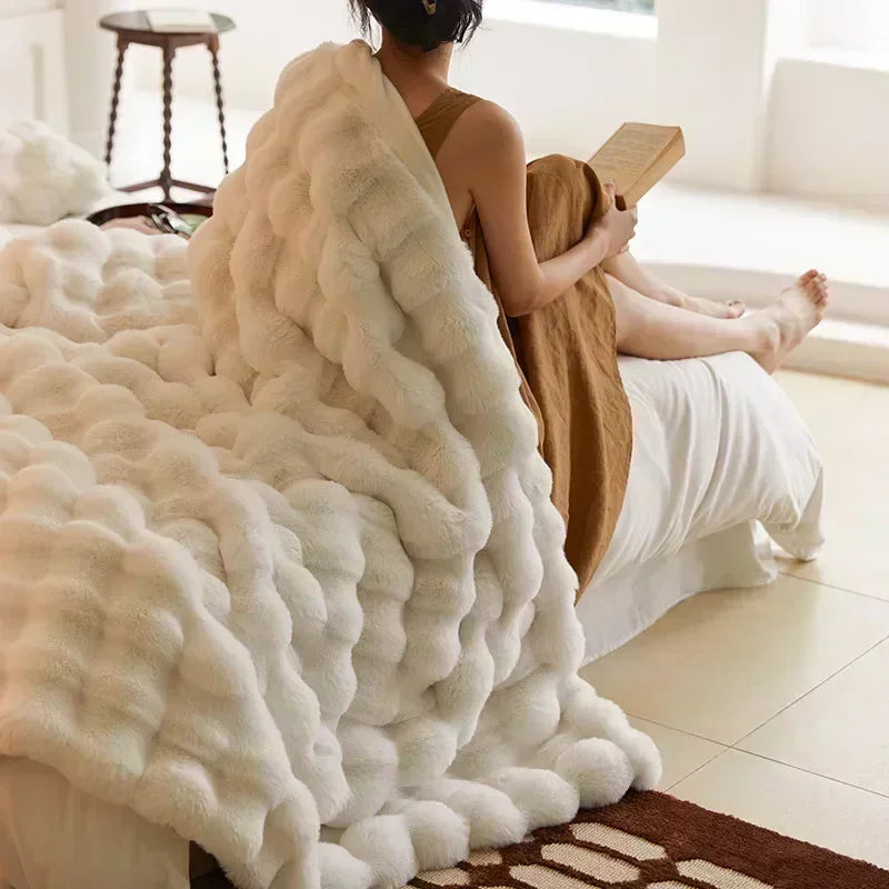 New Tie-dye Tuscan Faux Fur Weighted Blankets