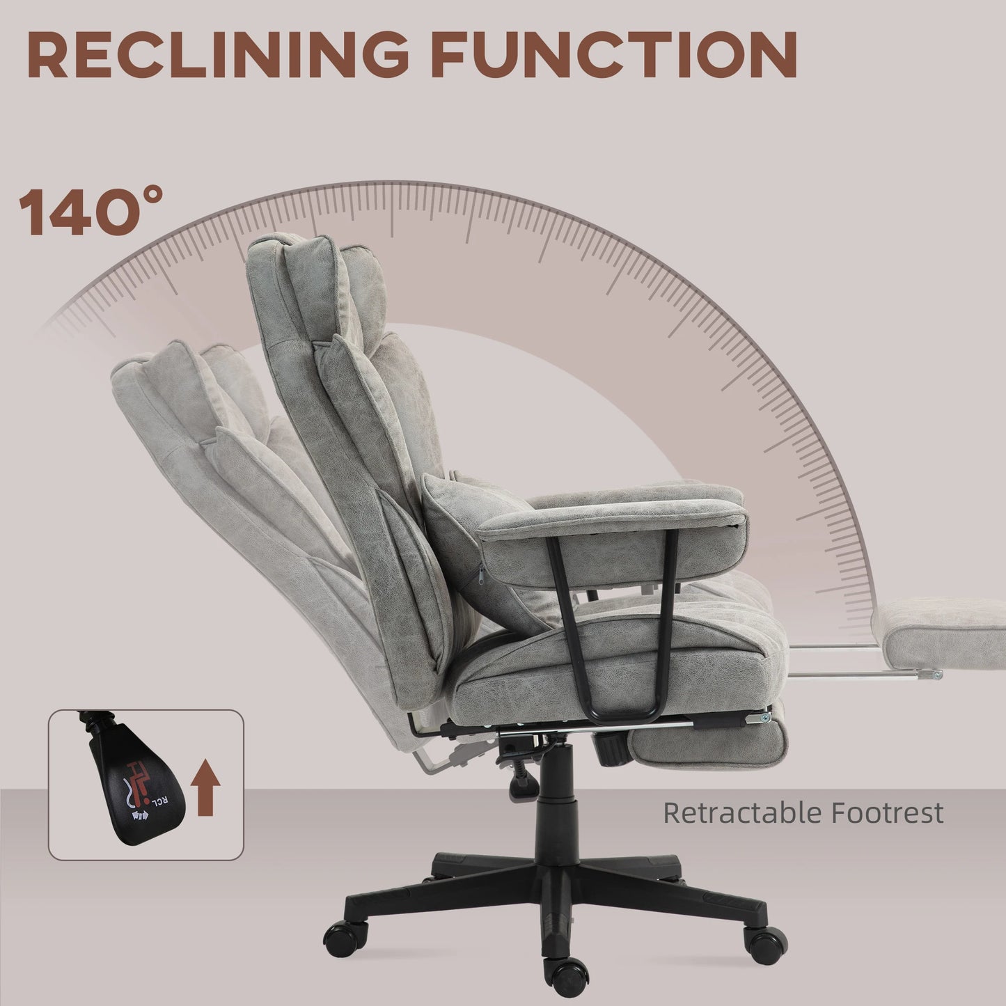 Homcom 400Lbs Big and Tall Office Chair