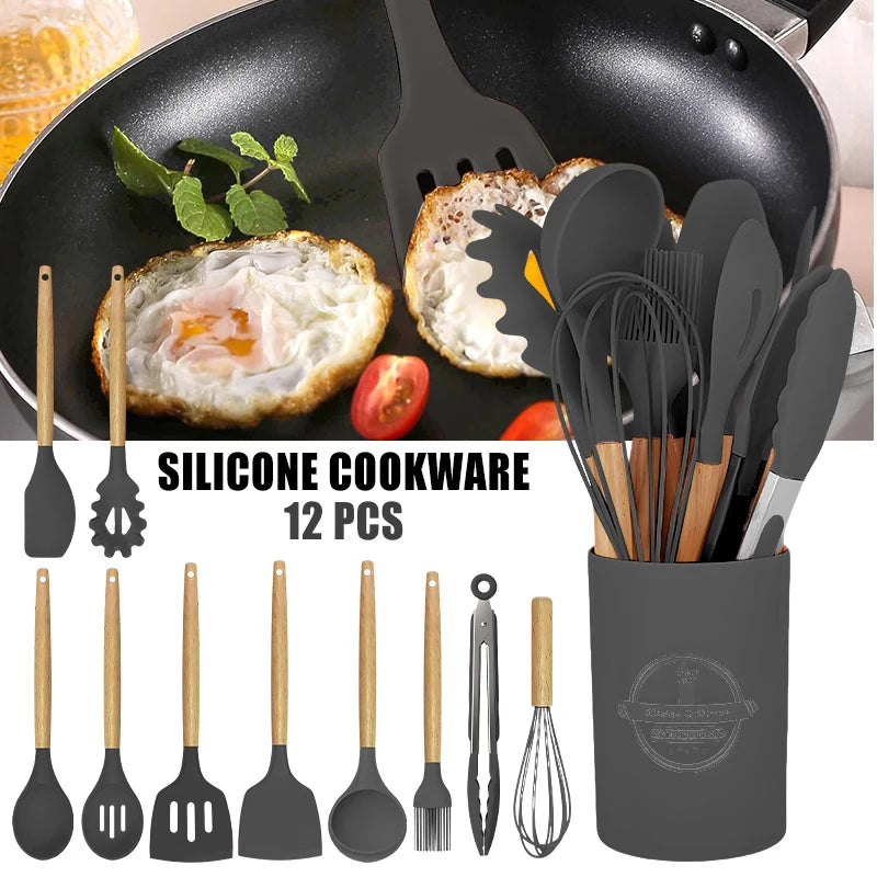 12pcs Silicone Kitchenware