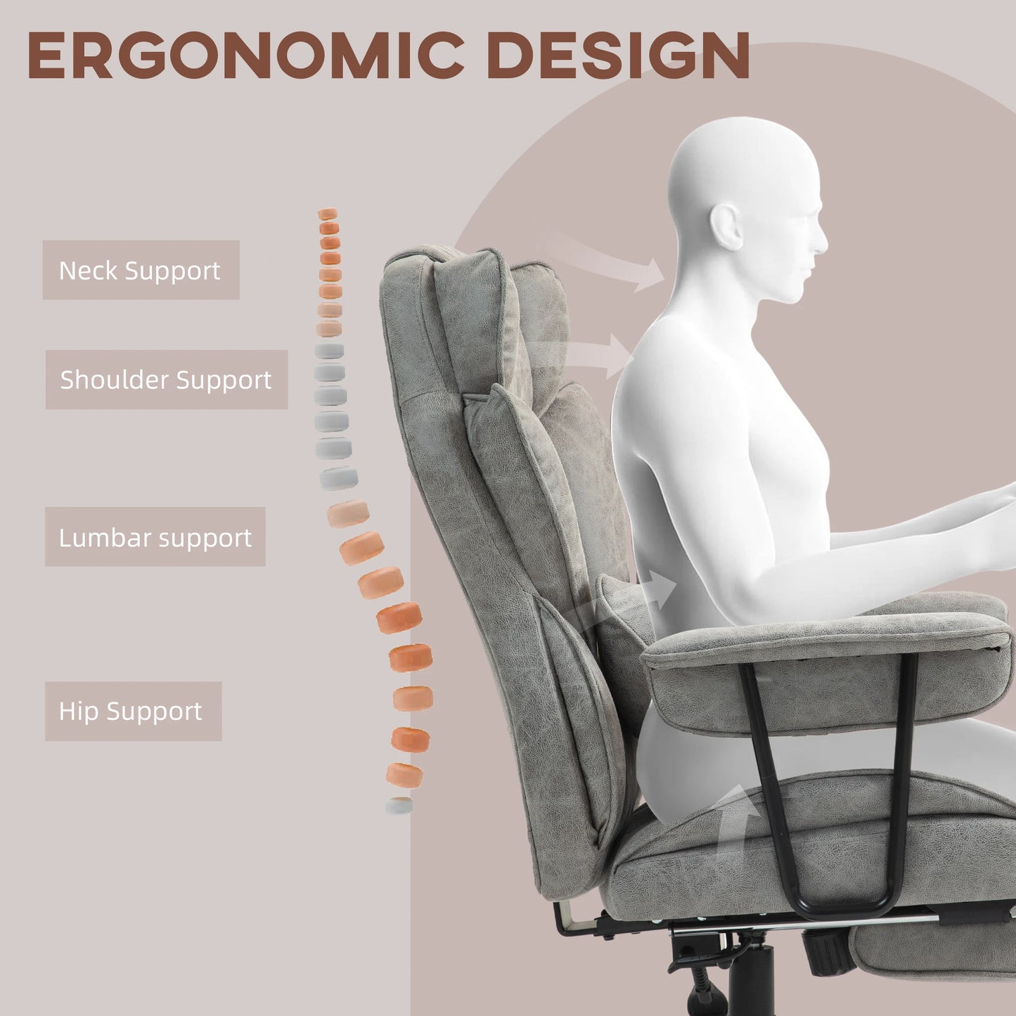 Homcom 400Lbs Big and Tall Office Chair