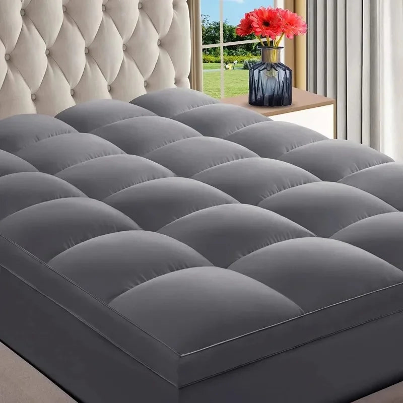 INGALIK Queen Mattress Topper, 400TC Extra Thick Cooling
