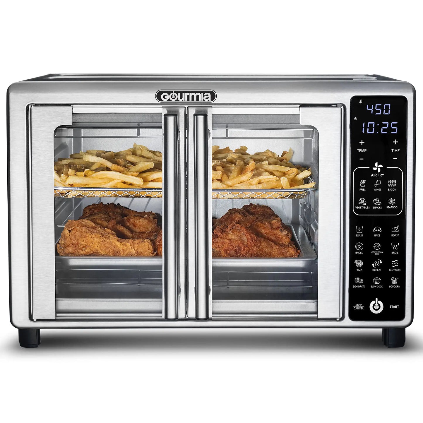 Gourmia 1700W Digital Oven Air Fryer, Multi-Mode One-Touch