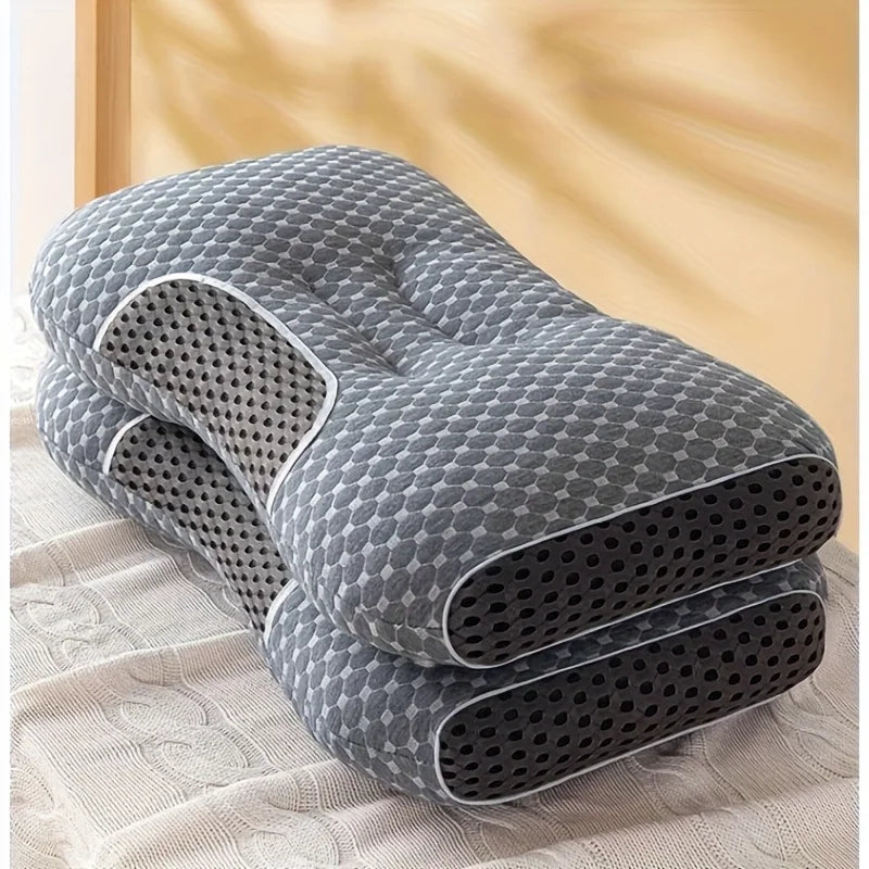 [Massage Neck Pillow] 2Pcs Soft Adjustable Ergonomic Knitted