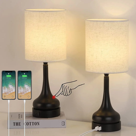 Bedside Lamp Bedroom Table Lamp Set of 2 Table Lamps with