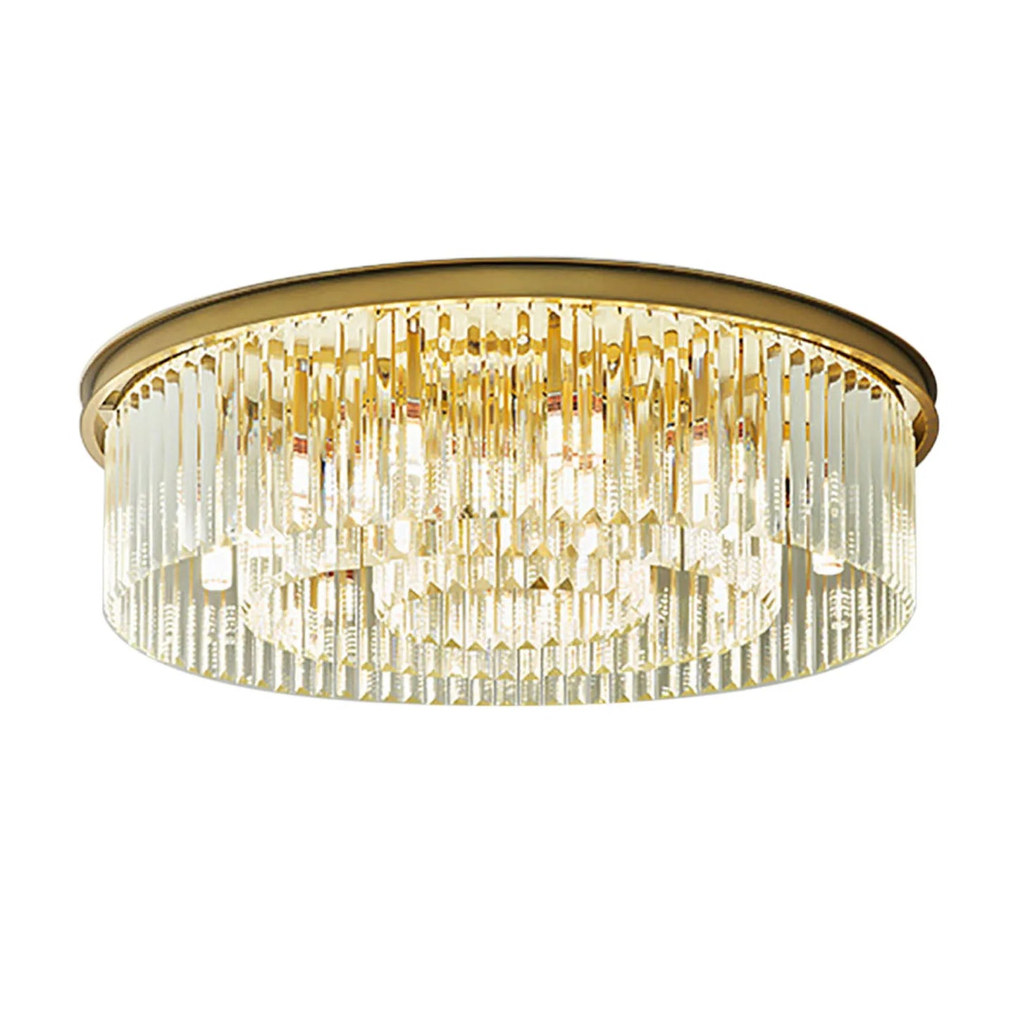 Modern Chandelier Crystal Light Fixture LED Hanging Flush Mount
