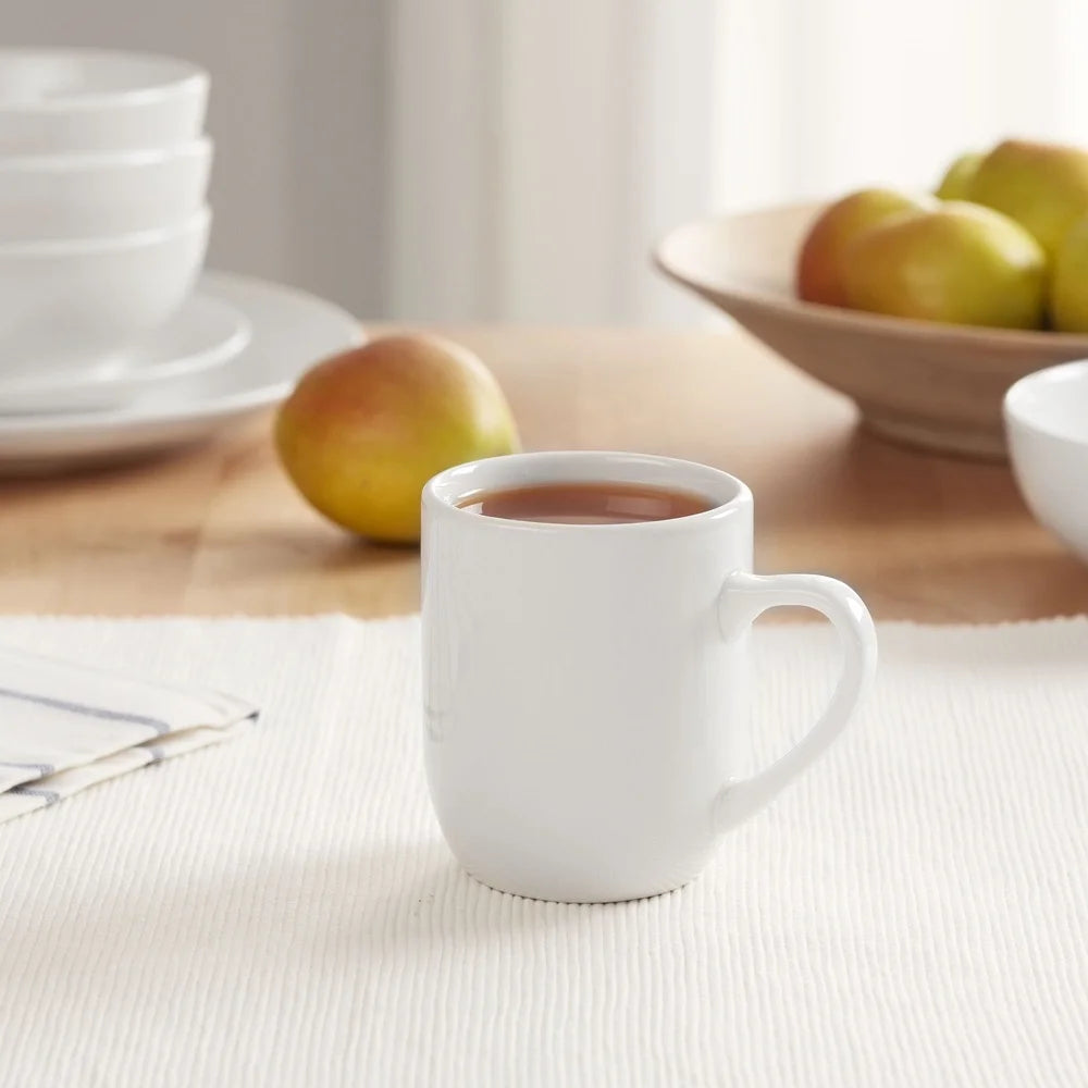 12oz Glazed Stoneware Mug Set of 6 Dishwasher Safe Microwave Safe