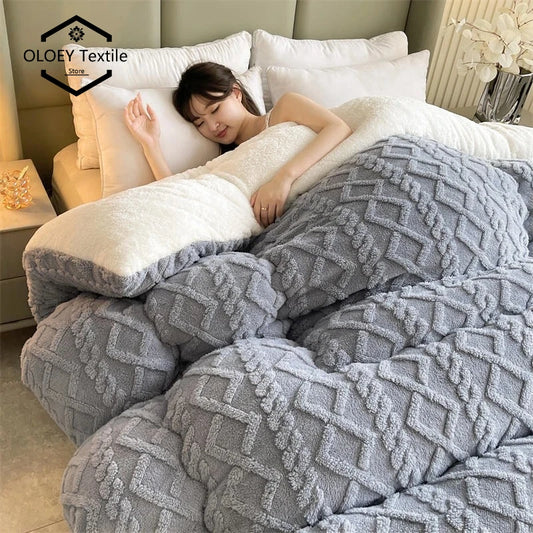 Super Thick Weighted Winter Blanket for Bed Faux Lamb