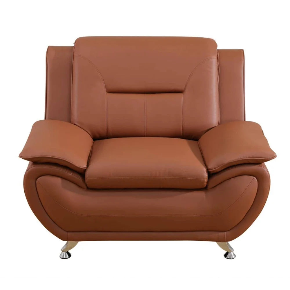 Modern Faux Leather Sofa Chair Memory