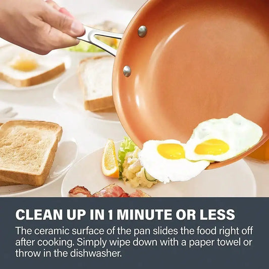 Ceramic and titanium non-stick frying pan,