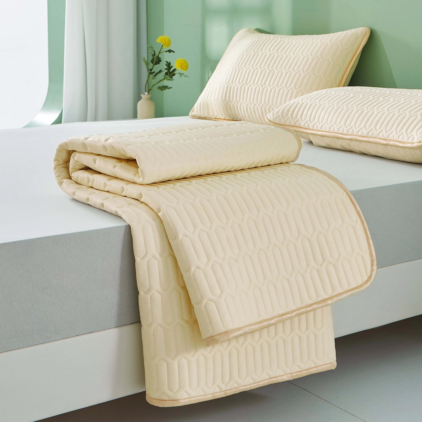 Cool Feeling Ice Fabric Bed Home