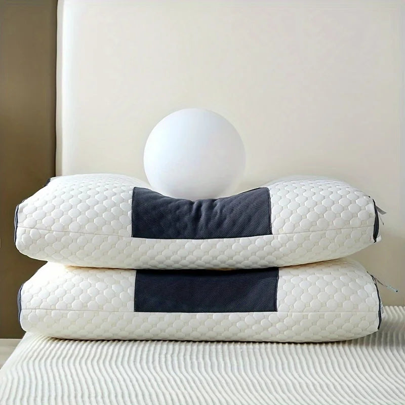 [Massage Neck Pillow] 2Pcs Soft Adjustable Ergonomic Knitted