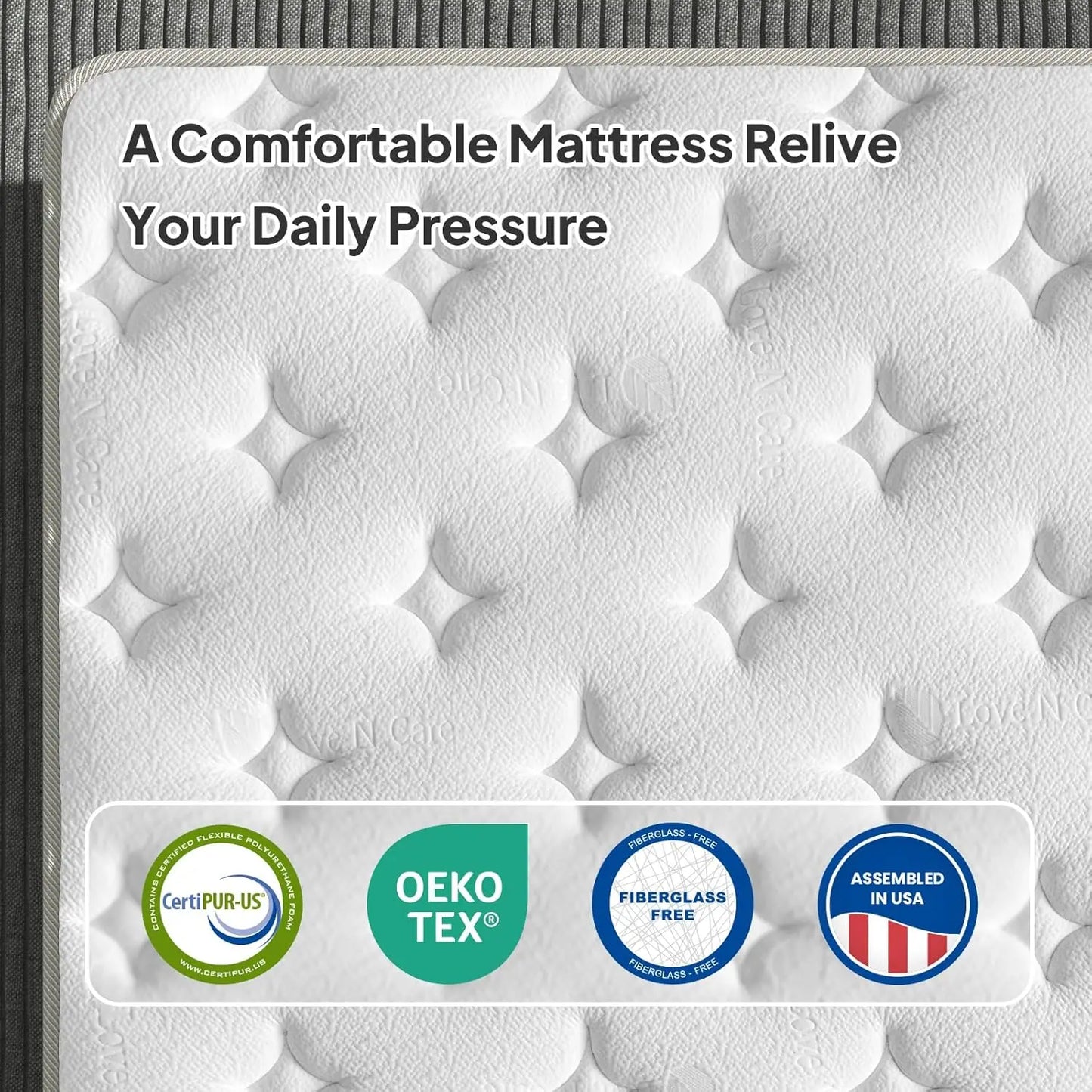 BedStory 14'' Full/King/Queen Size Mattress, Luxury Hybrid Mattress,