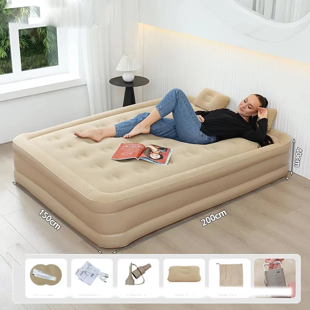 Camping Air bed with Backrest 2 Persons Inflatable Mat