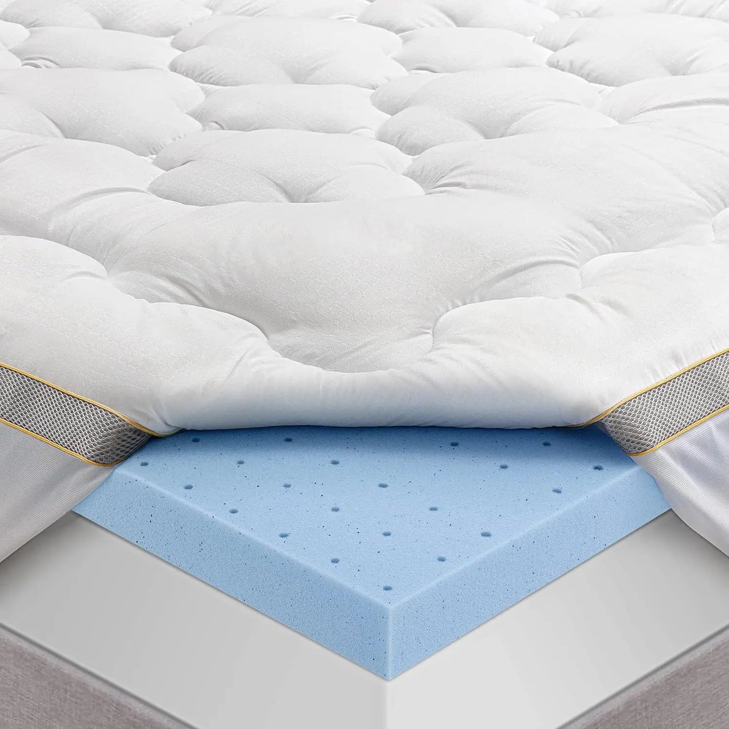 BedStory 4 Inch Mattress Topper - Twin/Full/Queen/King,