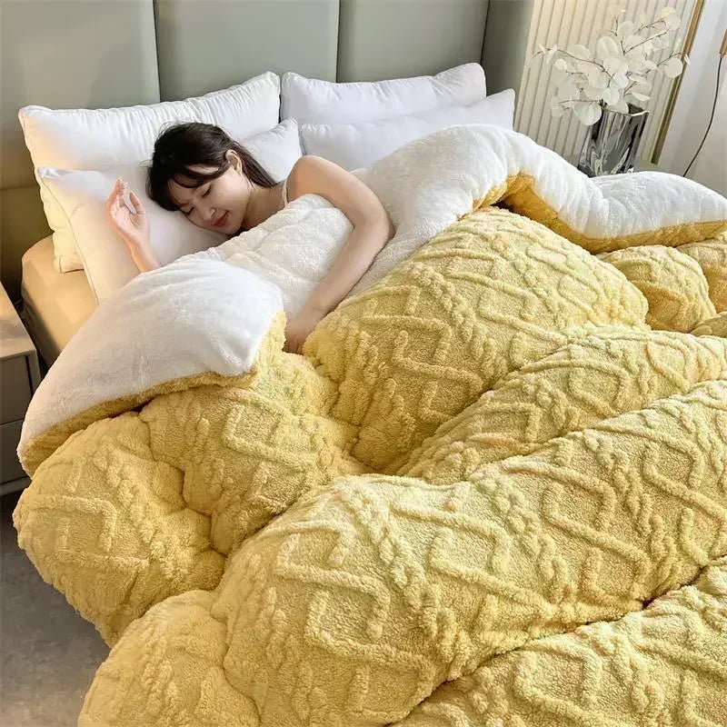 Super Thick Weighted Winter Blanket for Bed Faux Lamb