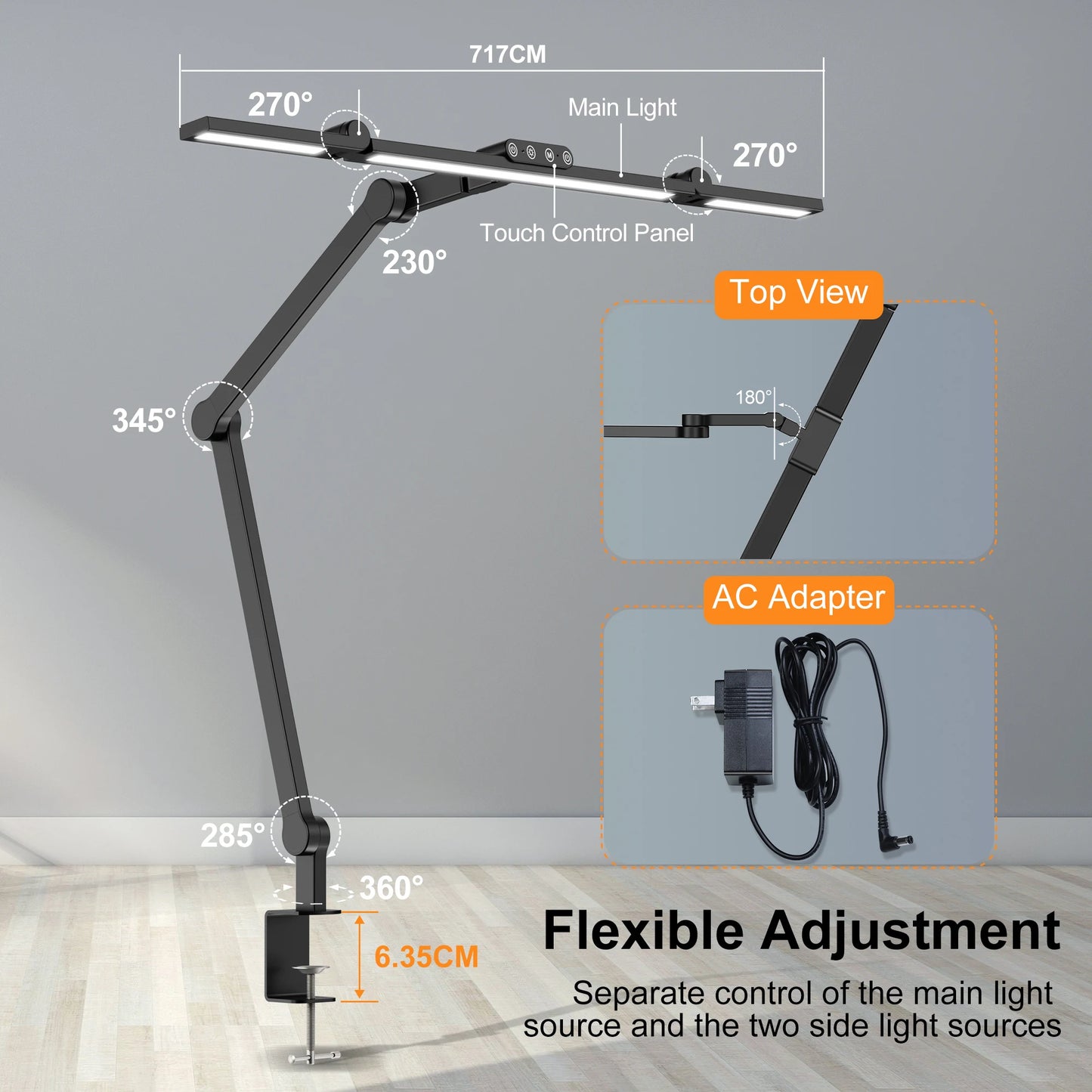 Led Desk Lamp with Clamp, Architect Desk Lamp