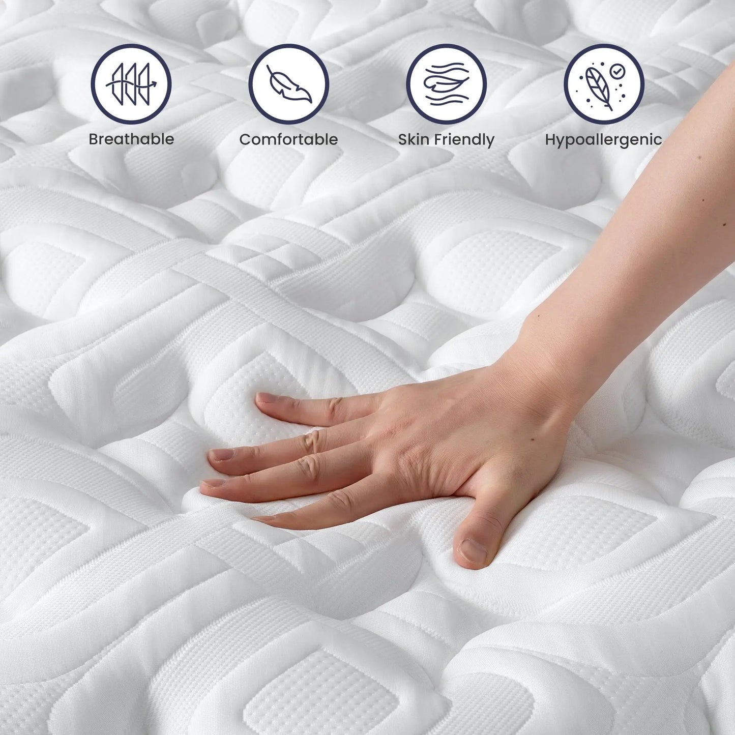 BedStory 12-14'' Queen Size Mattress,Twin/Full/King Hybrid Mattress - Gel Memory Foam