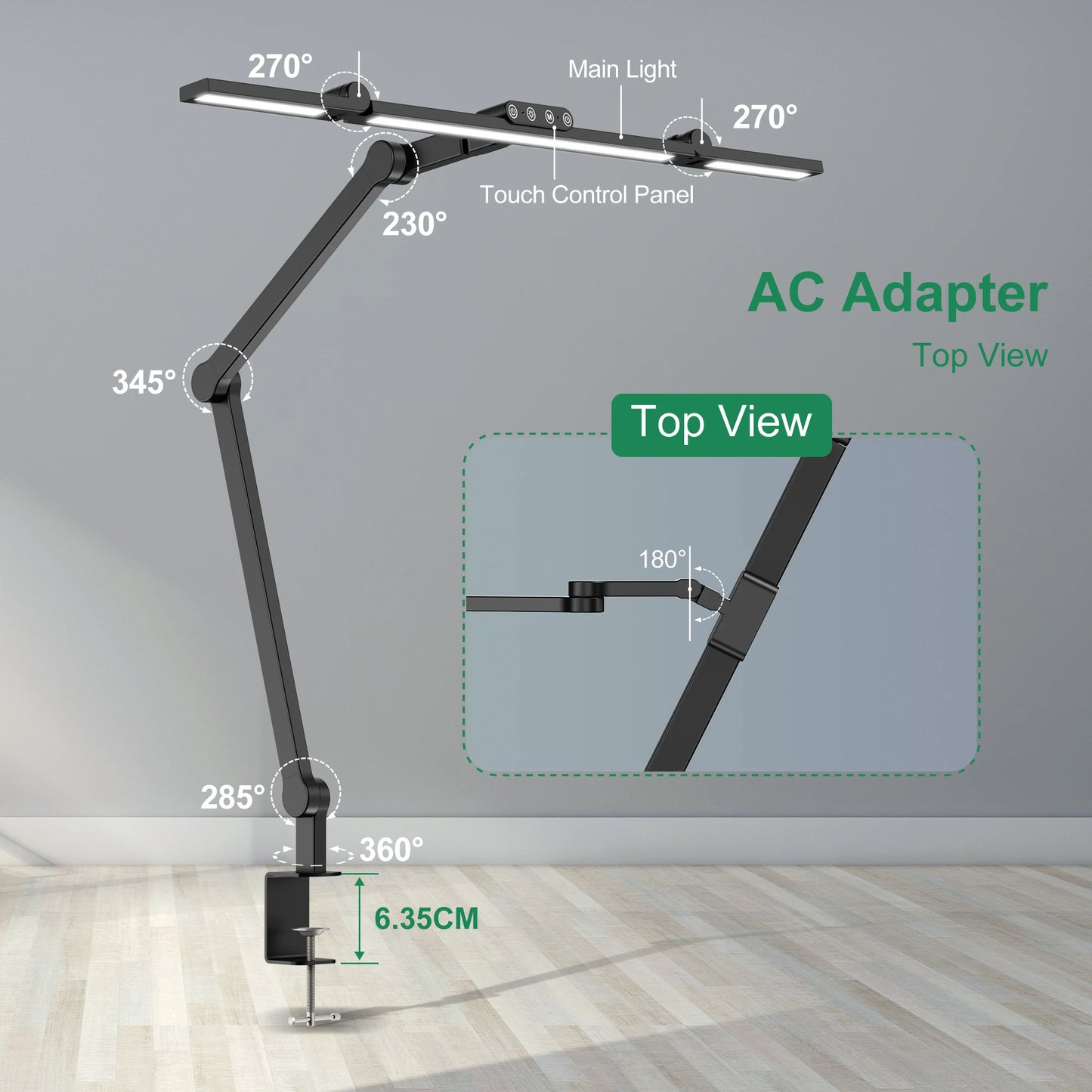 Led Desk Lamp with Clamp, Architect Desk Lamp