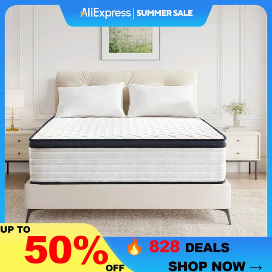 Queen Size Mattress Gel Memory Foam Hybrid Mattress ,