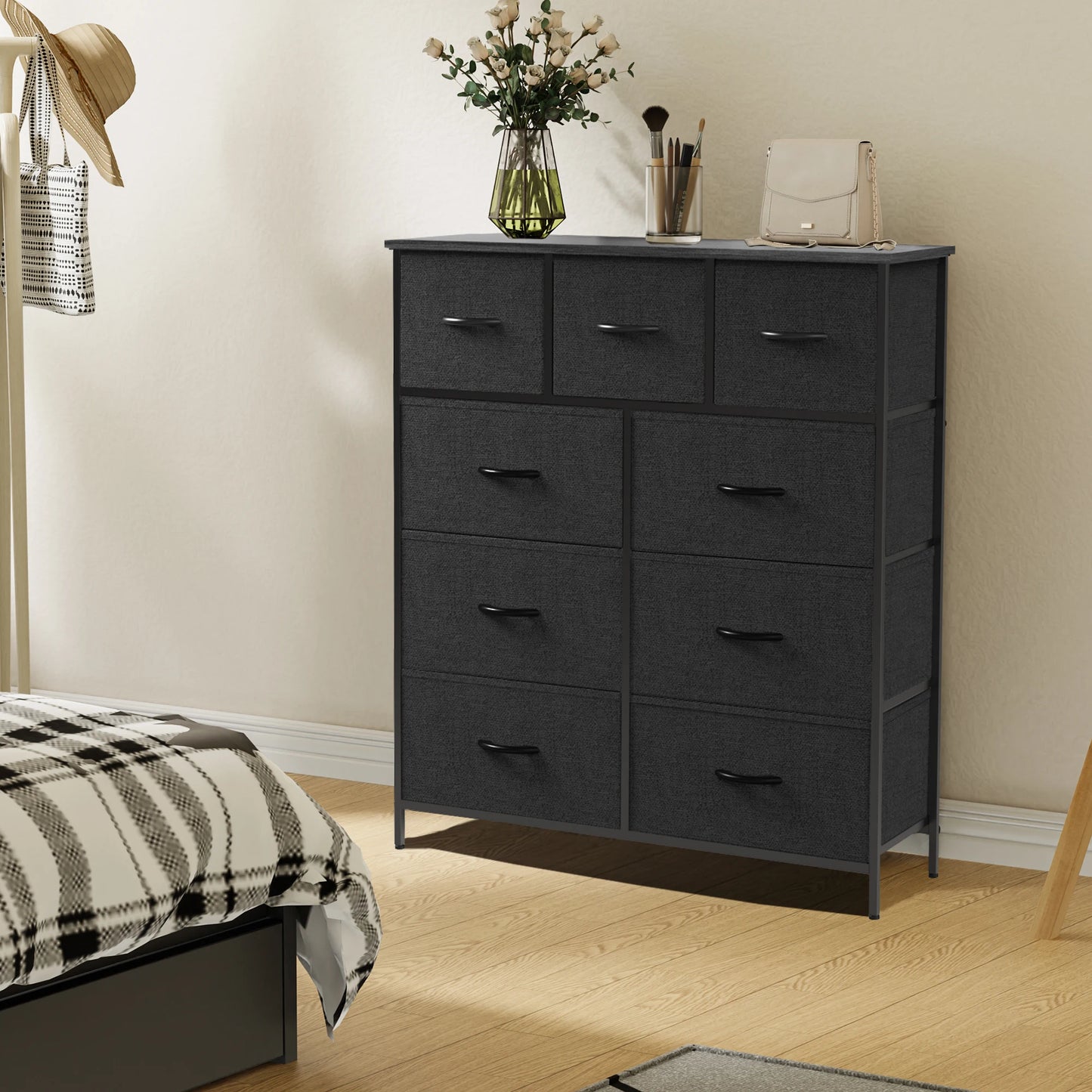 JHK Dresser For Bedroom With 9 Fabric