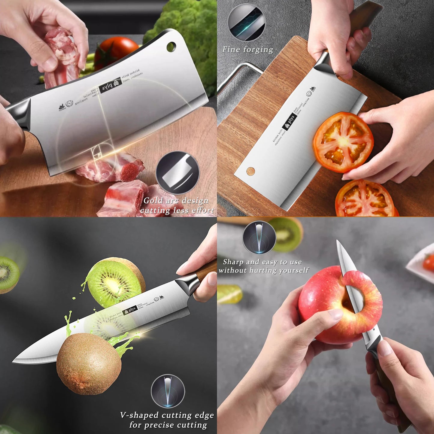Professional Kitchen Knife 4-piece set,