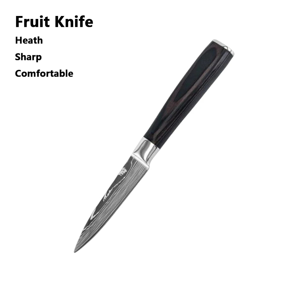 Chef knife 1-10 Pcs Set Kitchen Knives