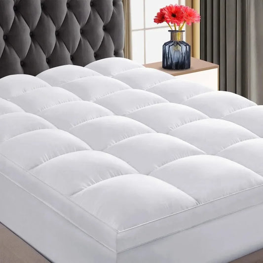 INGALIK Queen Mattress Topper, 400TC Extra Thick Cooling