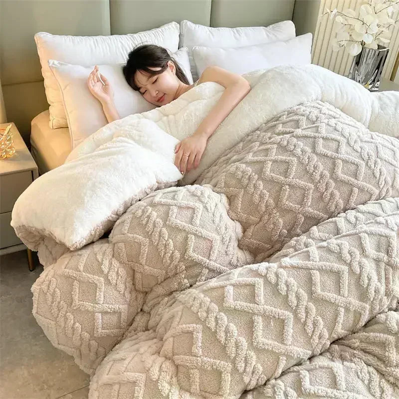 Super Thick Weighted Winter Blanket for Bed Faux Lamb