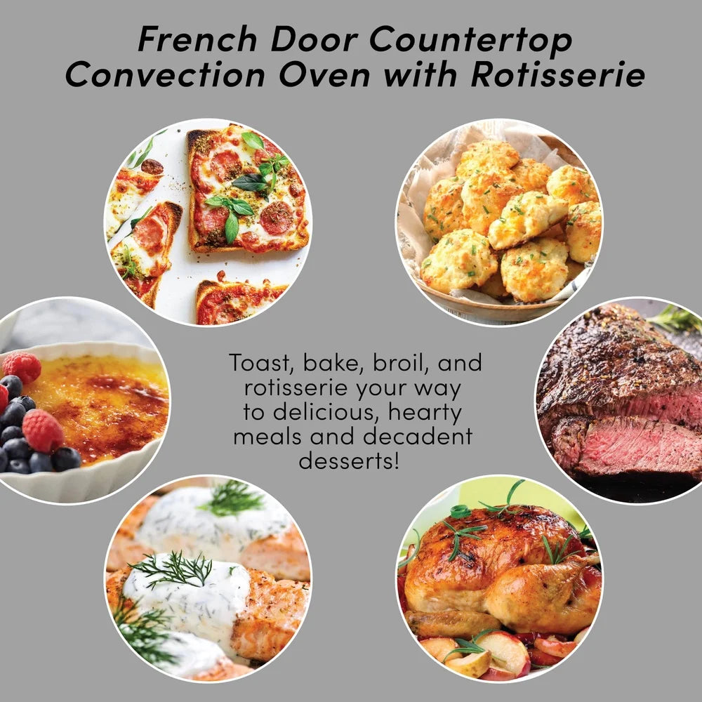 Double Door Countertop Microwave Oven Convection Rotisserie