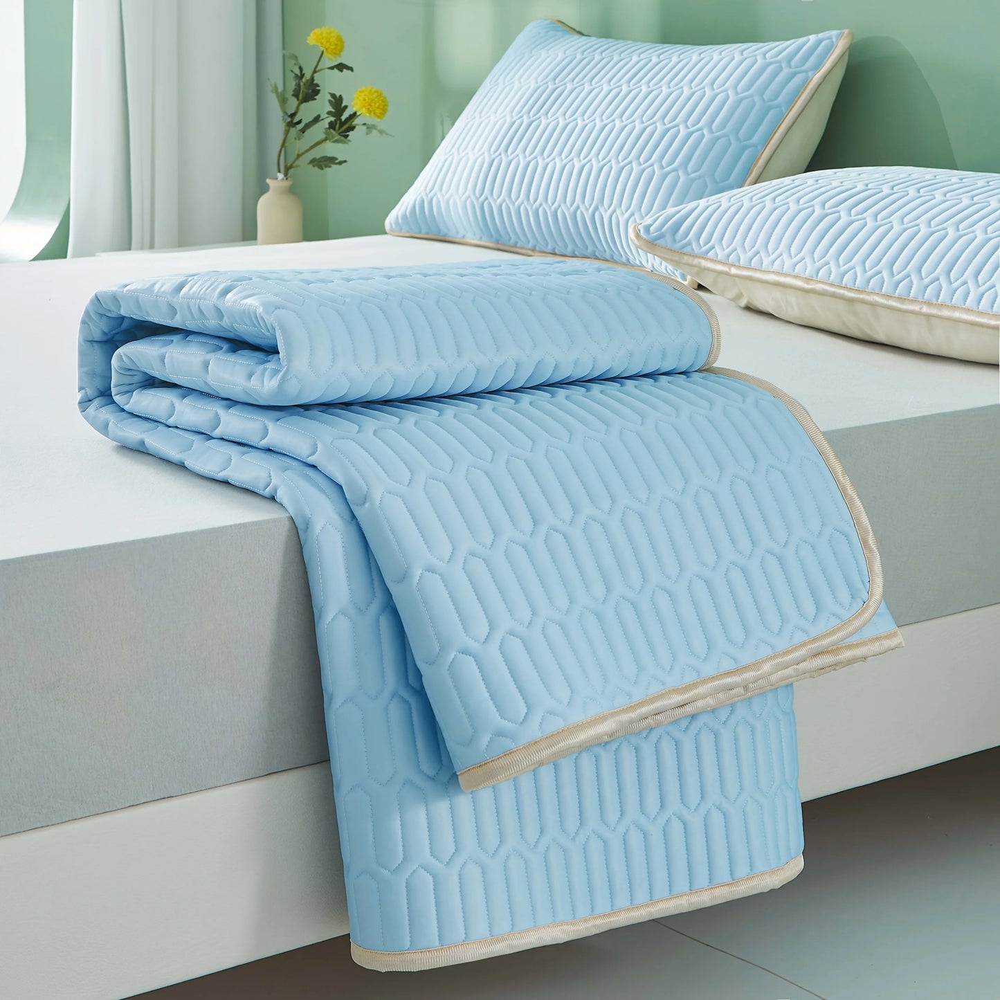 Cool Feeling Ice Fabric Bed Home