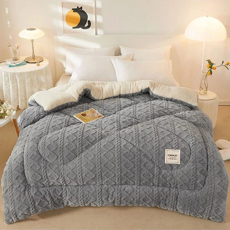 Super Thick Weighted Winter Blanket for Bed Faux Lamb